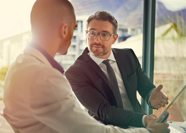 business people talking